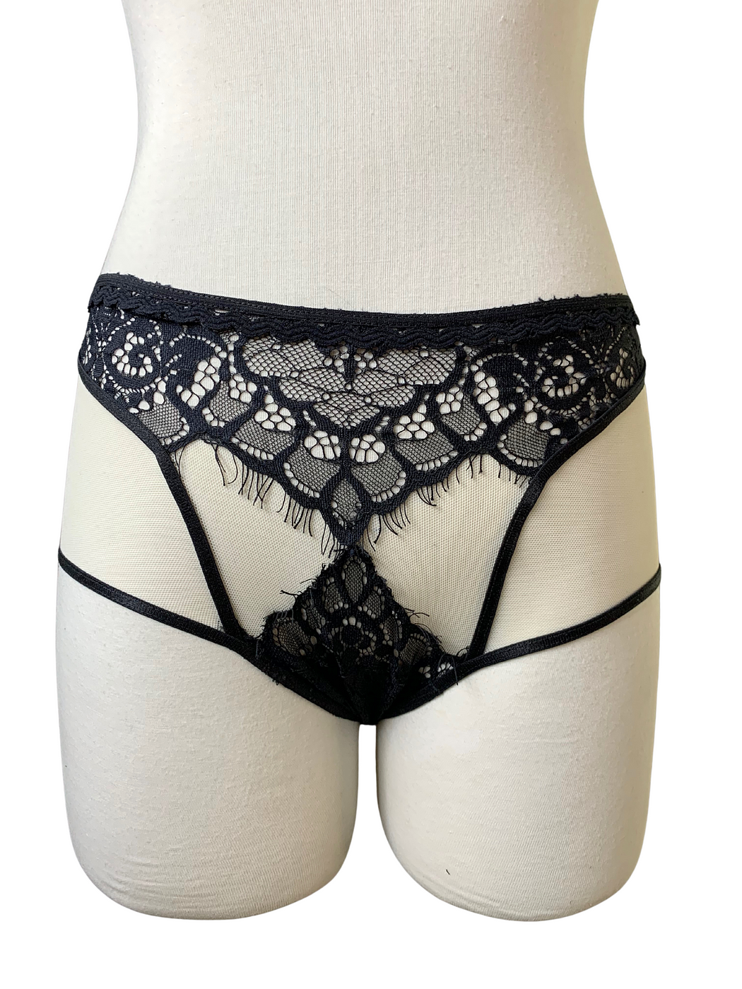 Onyx Crossed Lace & High Waisted Lingerie Set - Image 3
