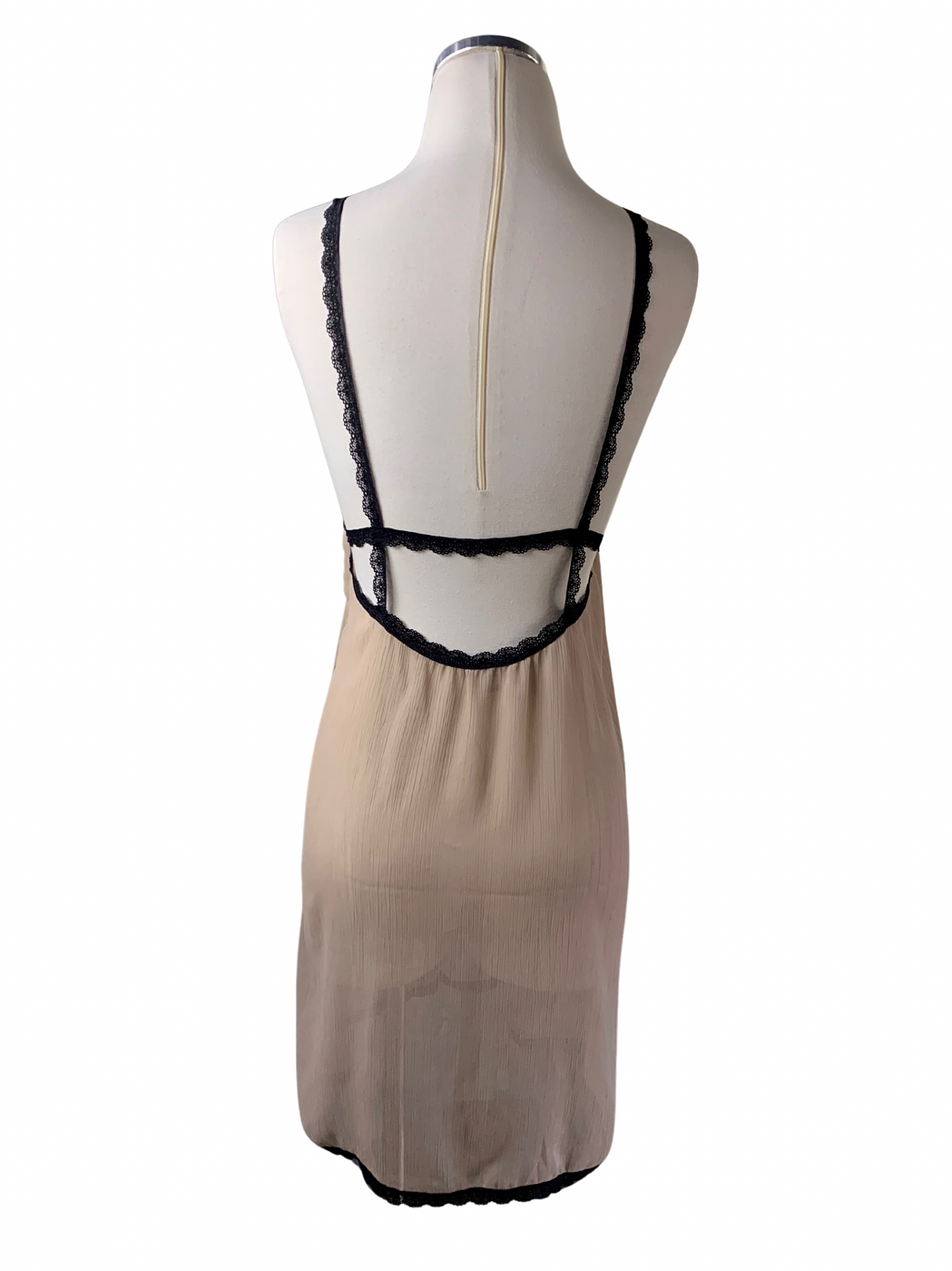 Nude & Black See Through Slip