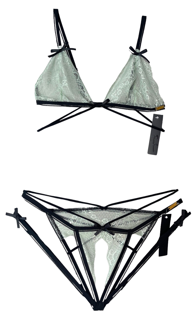 Mint ColorBlock Crotchless Set