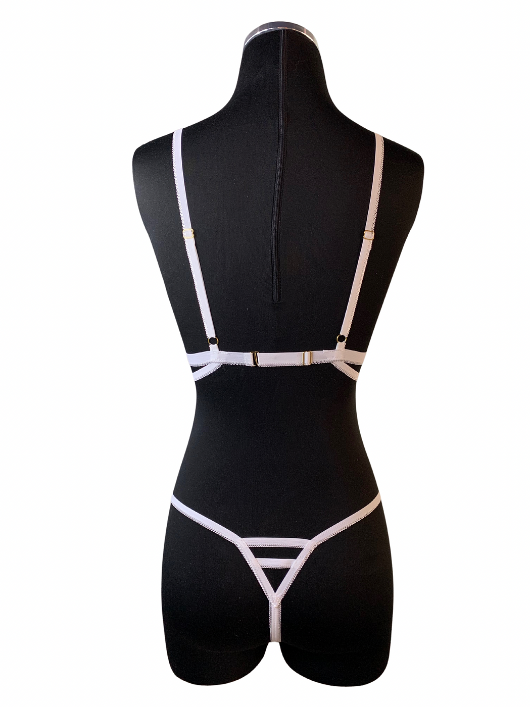 Asymmetrical White Lingerie Set - Image 2