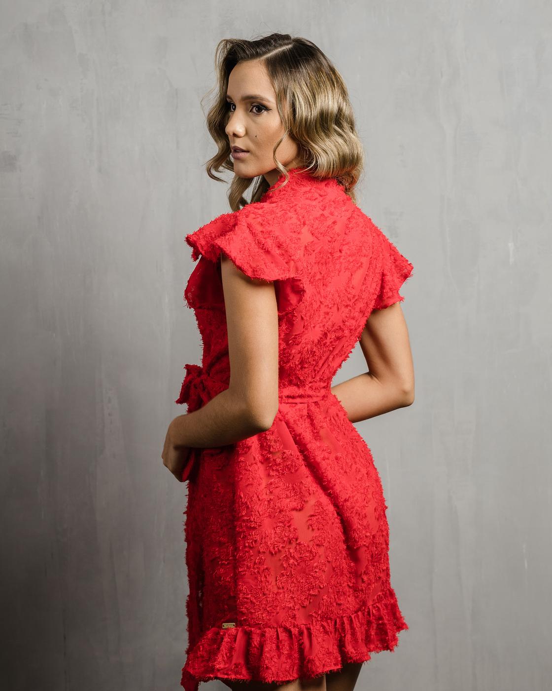 Red Spa Fluffy Kimono - Image 3