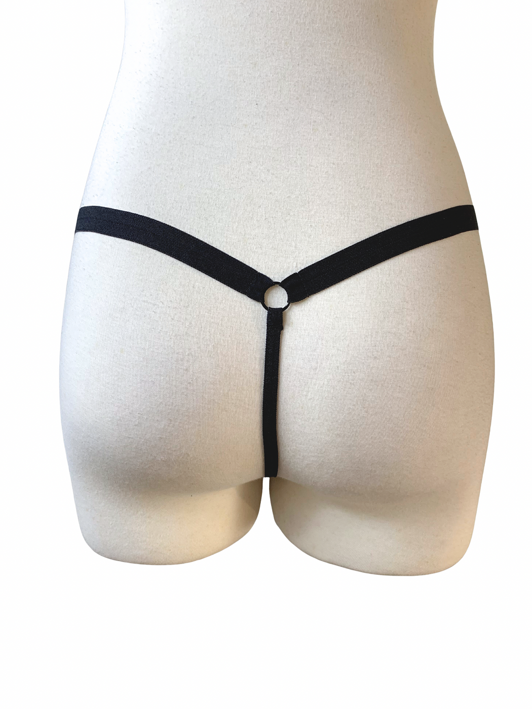 Seamless Workout Black Printed Thong - Image 2