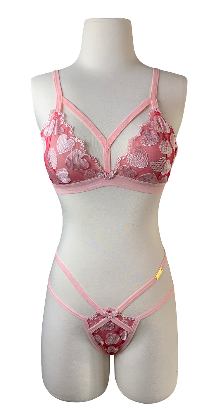 Candy Heart Lingerie Set