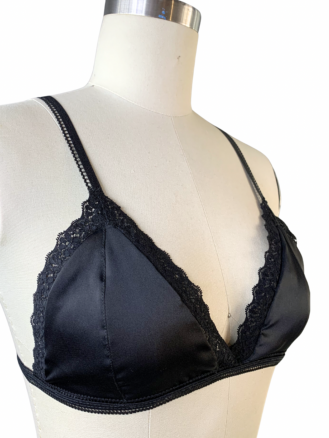 Bralette de Seda Básico Negro