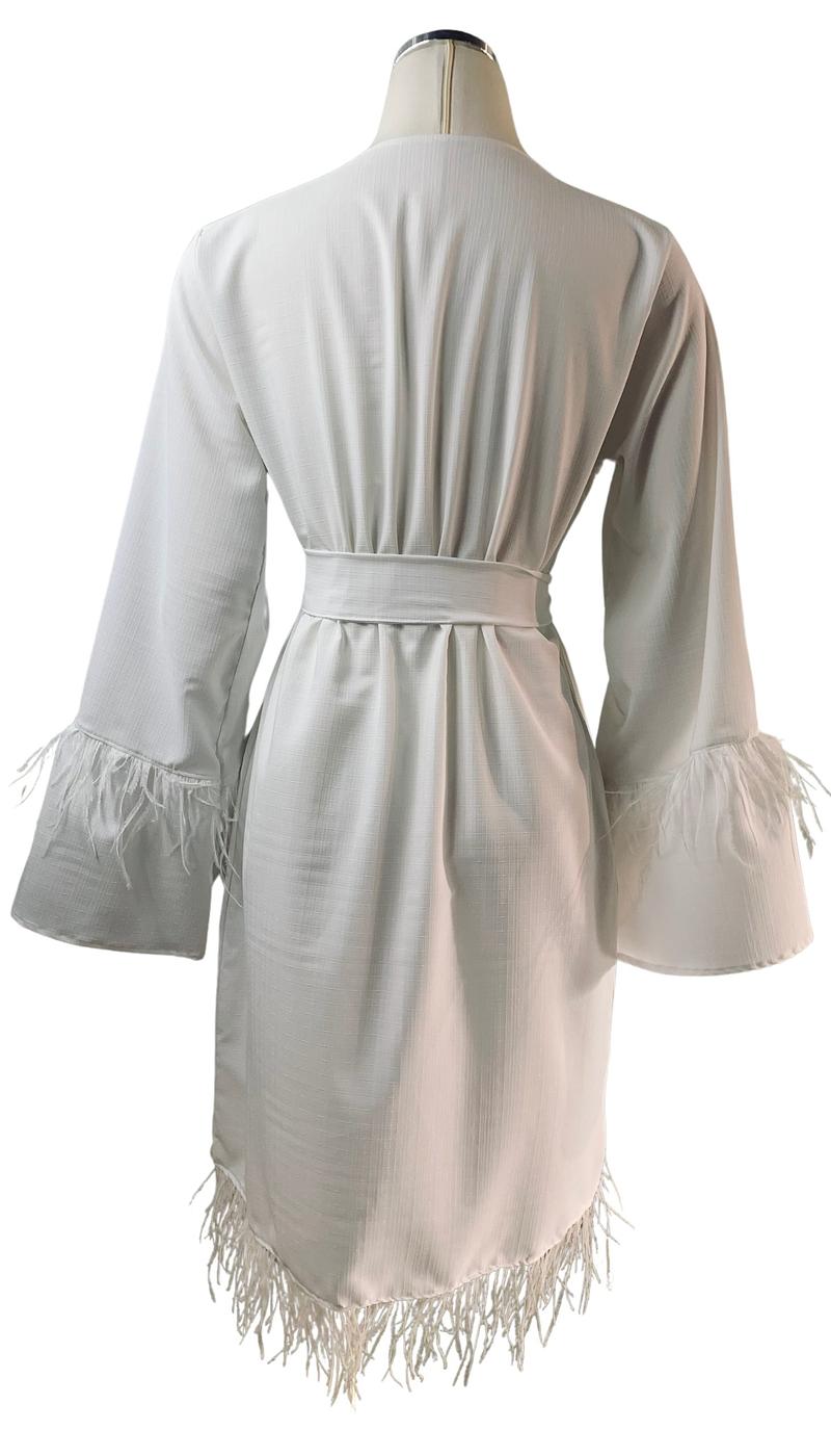 White Feather Getting Ready Kimono - Image 2