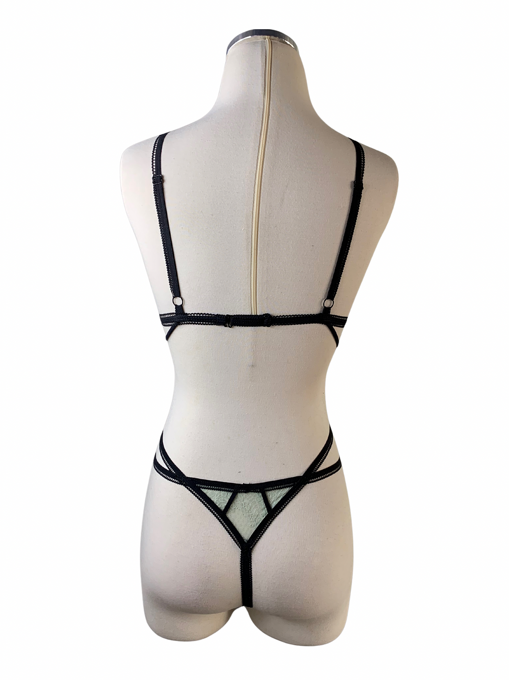 Mint Color Block Lingerie Set - Image 2