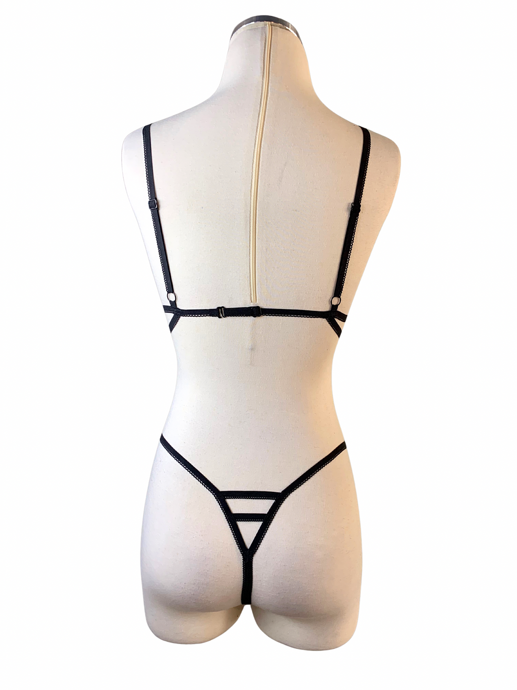 Asymmetrical Black Lingerie Set - Image 2