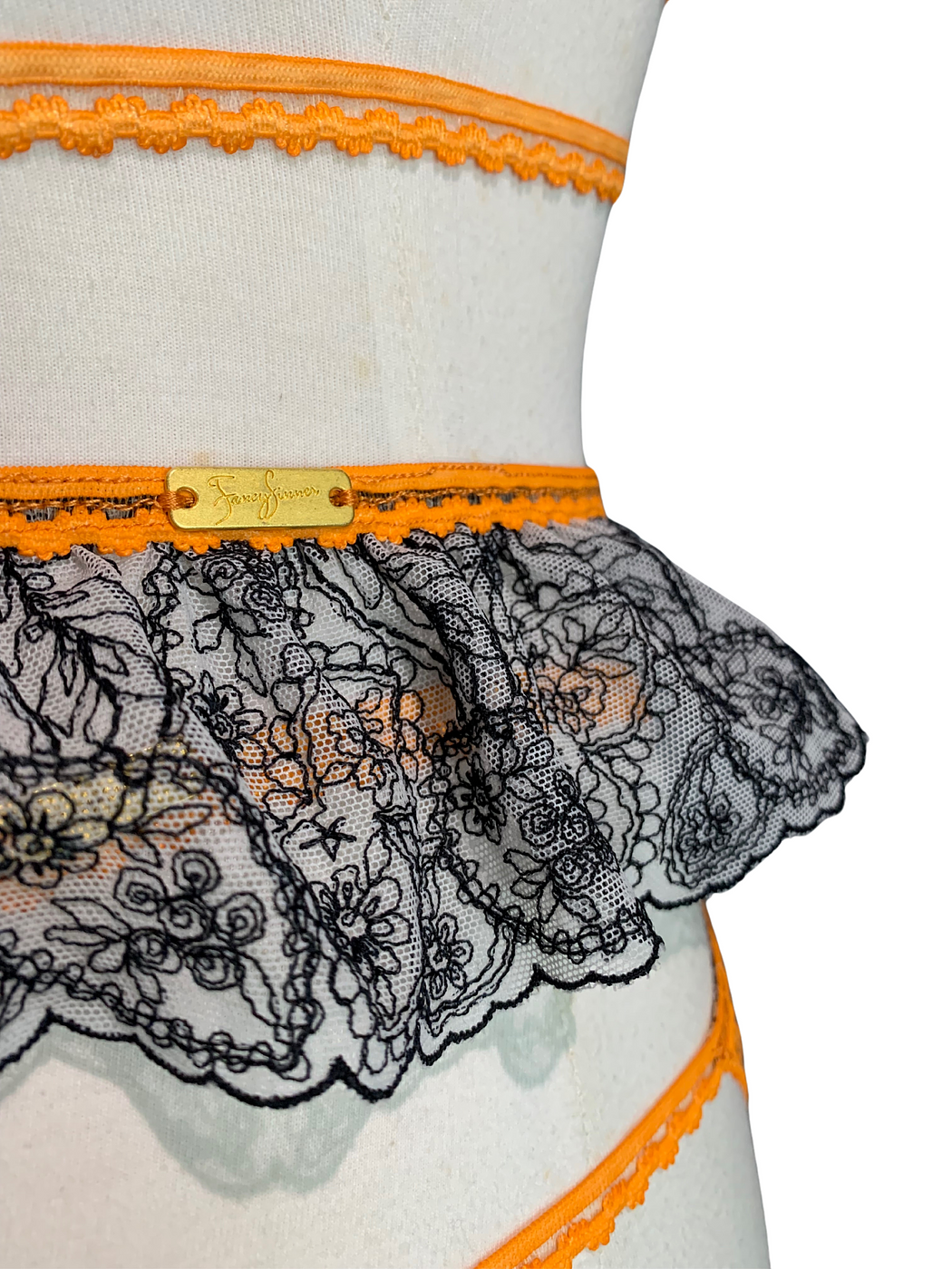 Pumpkin Spice Crotchless Garter Set - Image 4