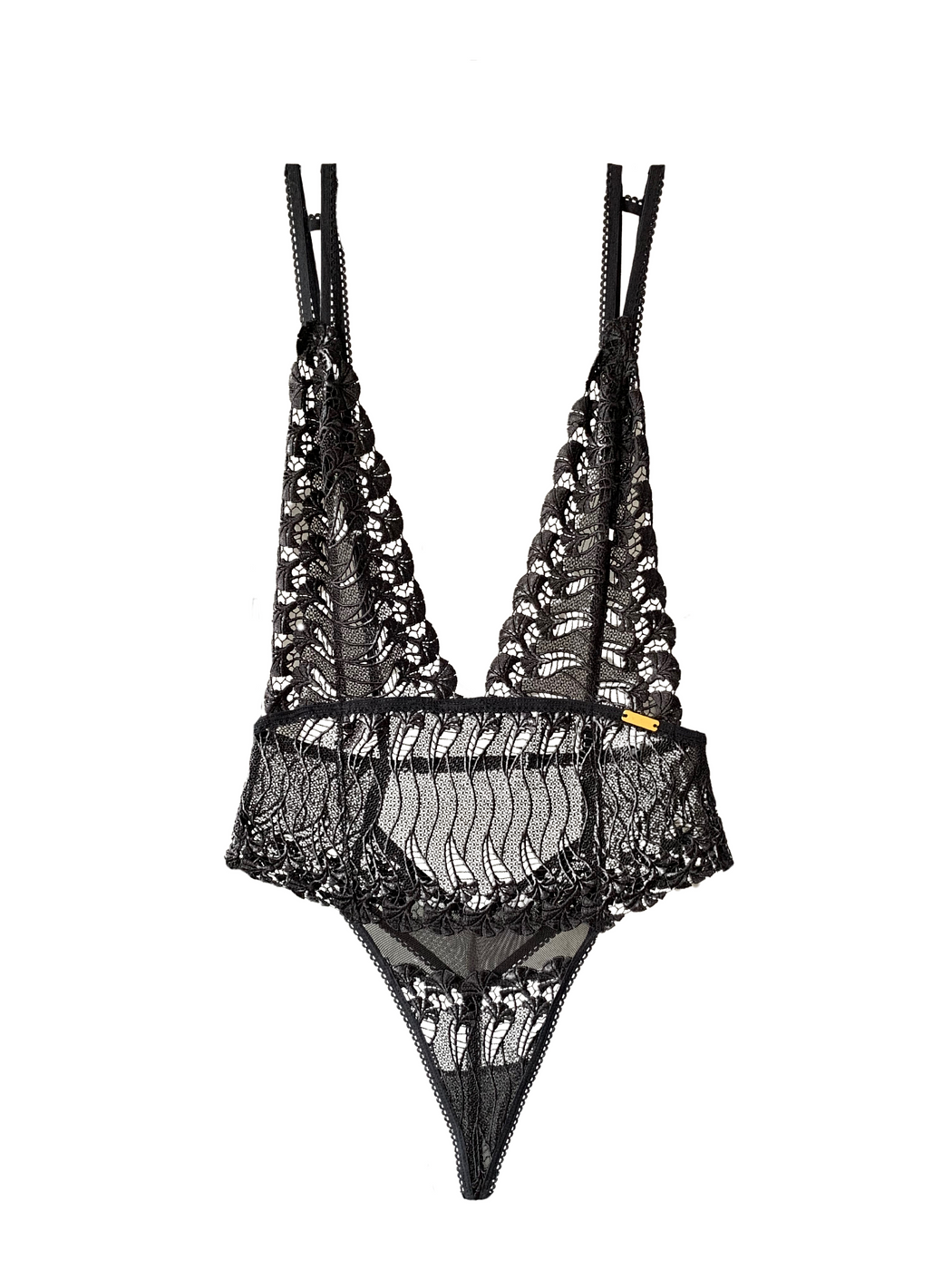 Black Enchanted Lace Signature Bodysuit - Image 3