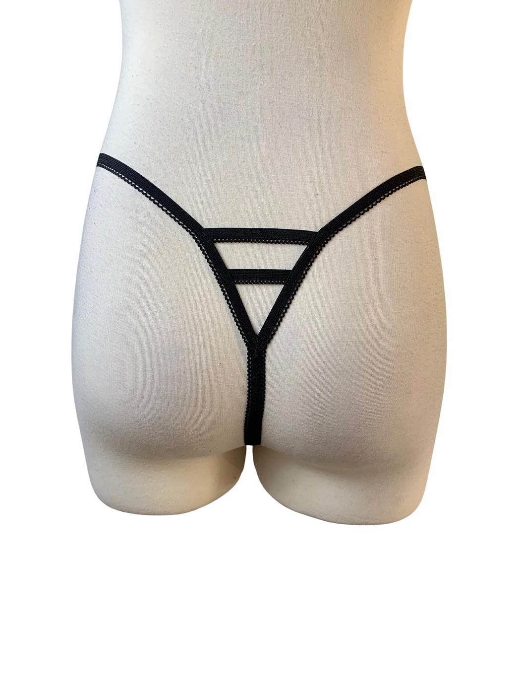 Asymmetrical Black Thong - Image 2