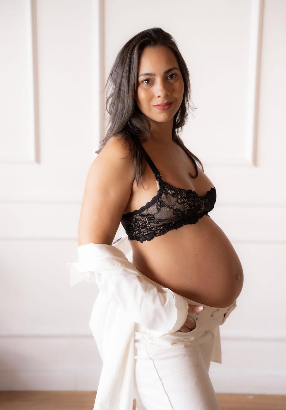 Fancy x Ally Black Lace Breastfeeding Bra - Image 2