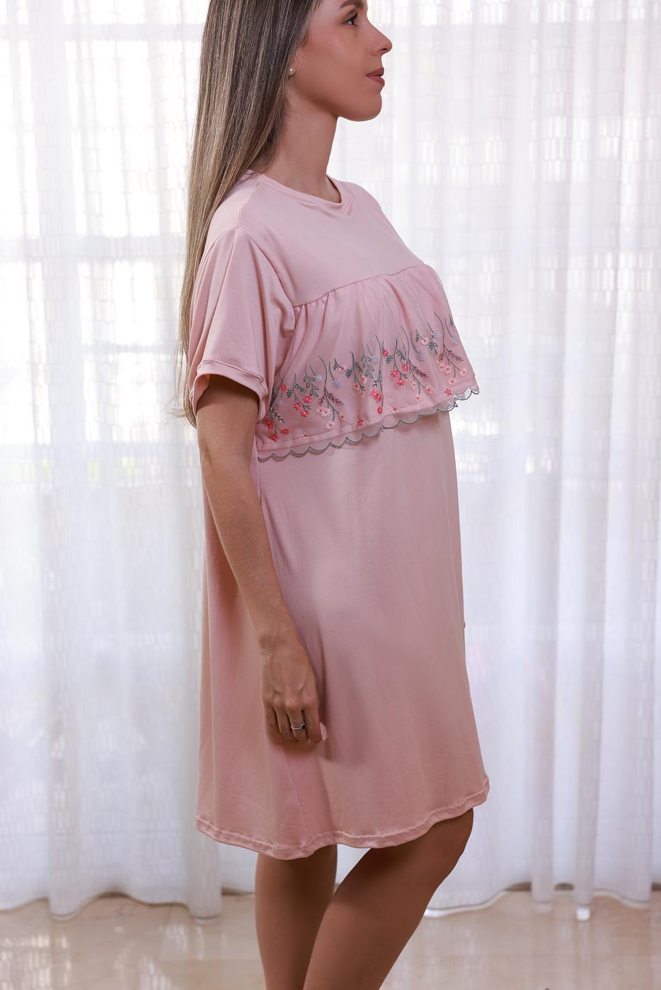 Freedom Access Maternity & Lactation Gown - Blossom Pink - Image 3