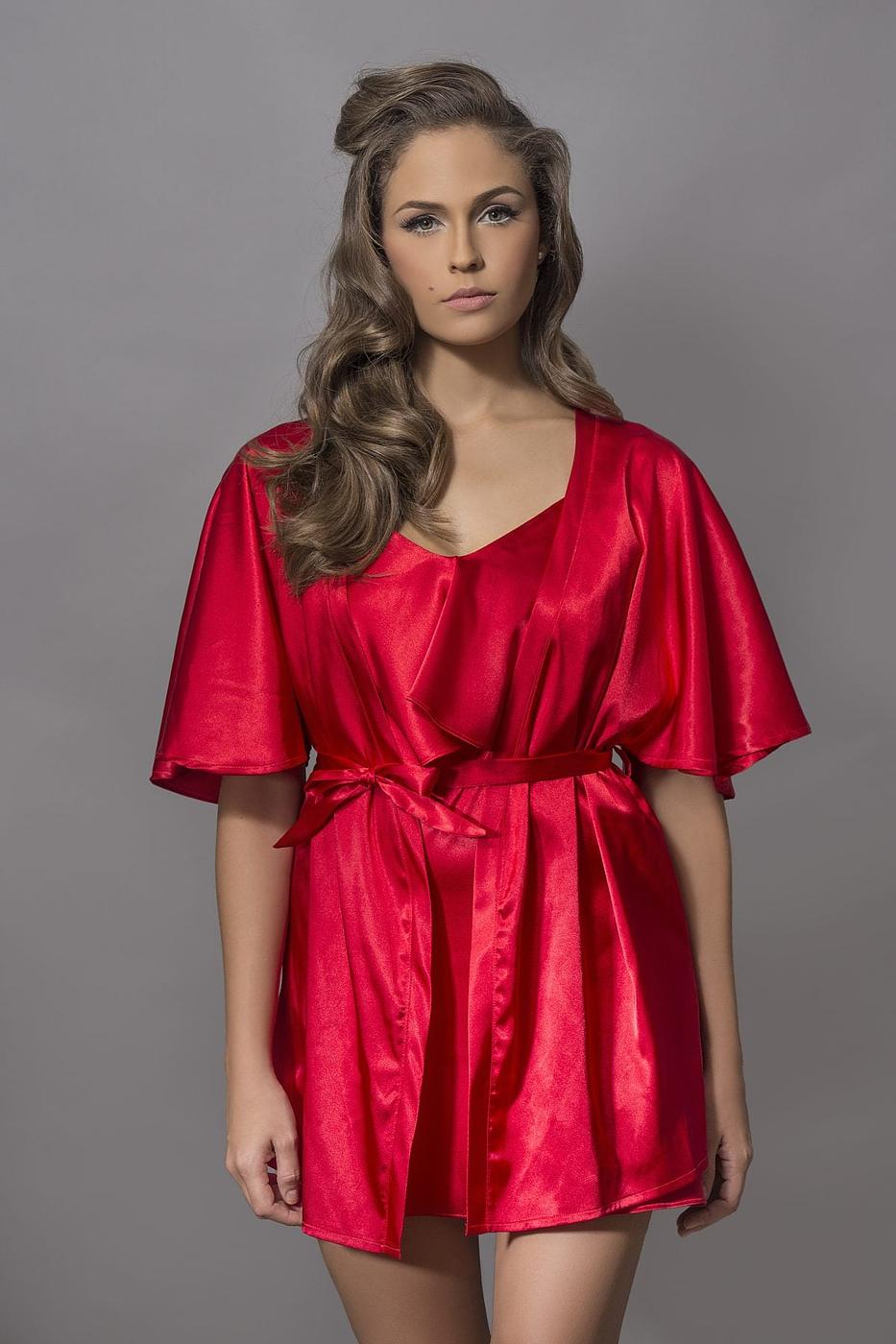 Blood Ruby Kimono+Slip