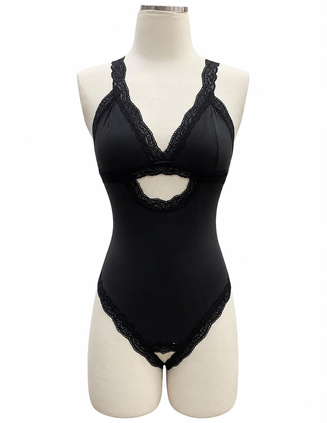 Crotchless Amour Cotton Lace Bodysuit