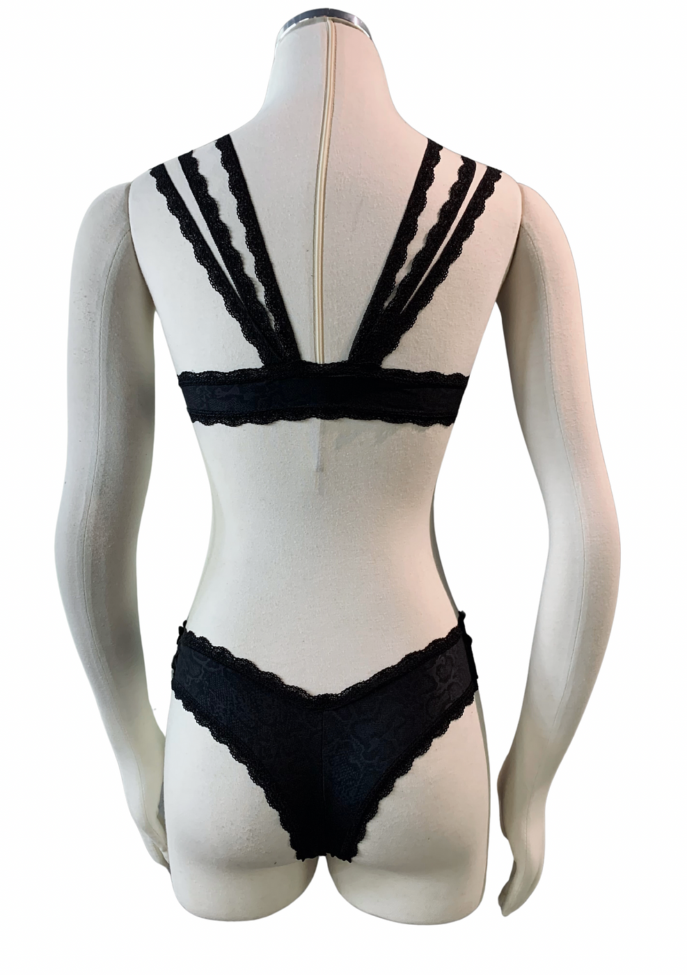 Black Cheetah Cheeky Lingerie Set - Image 2