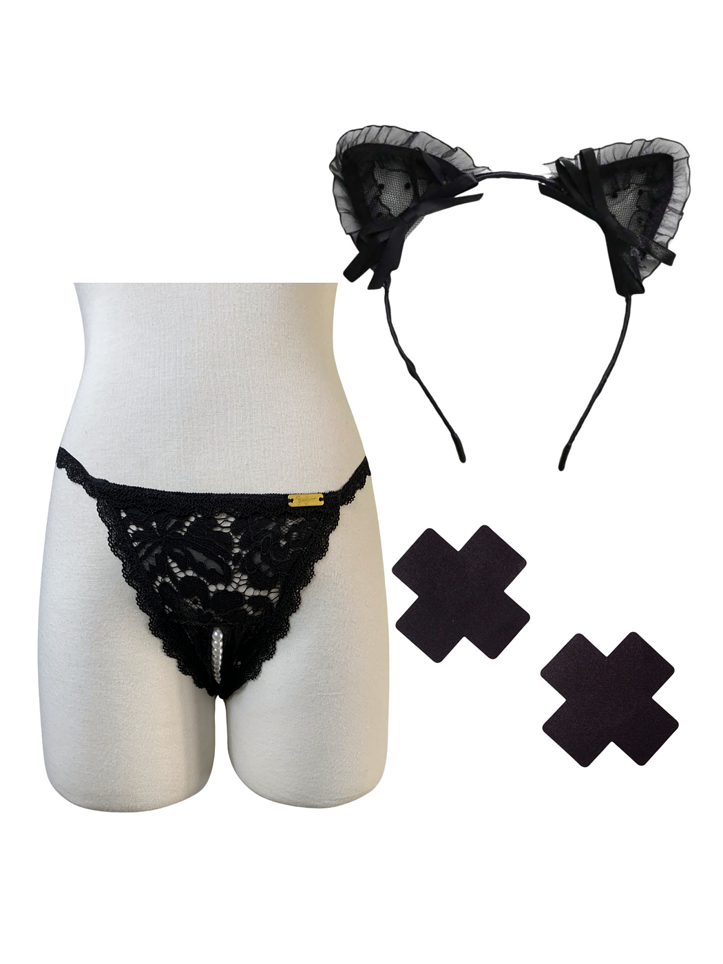 Kitten Pearls  Pasties Set