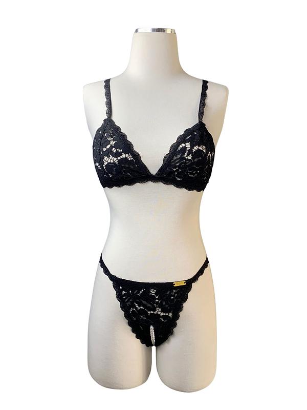 Black Mermaid Lingerie Set