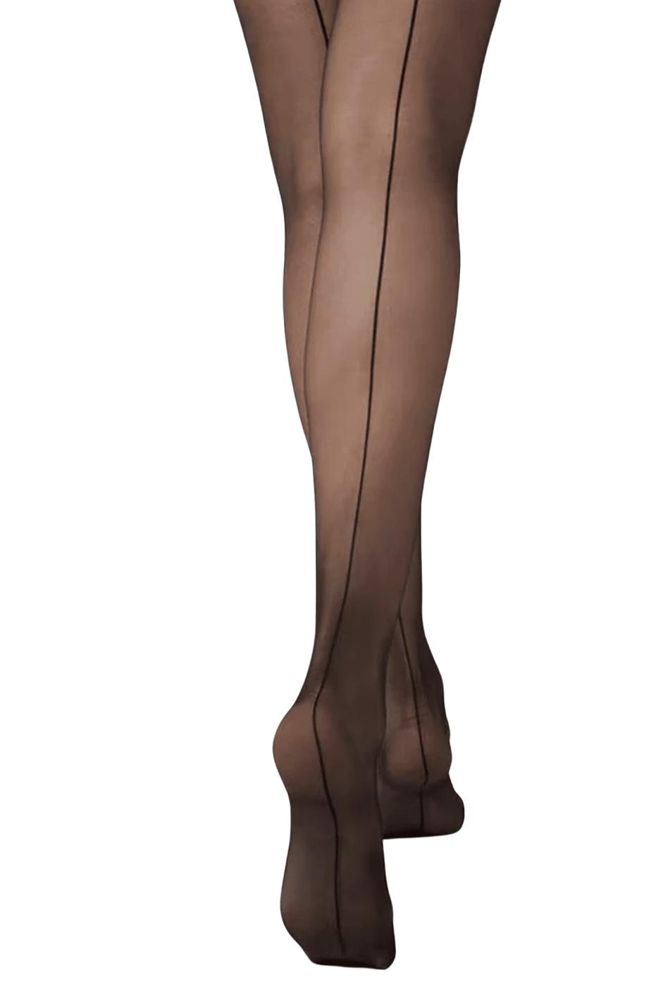 Back Seam Black Stockings