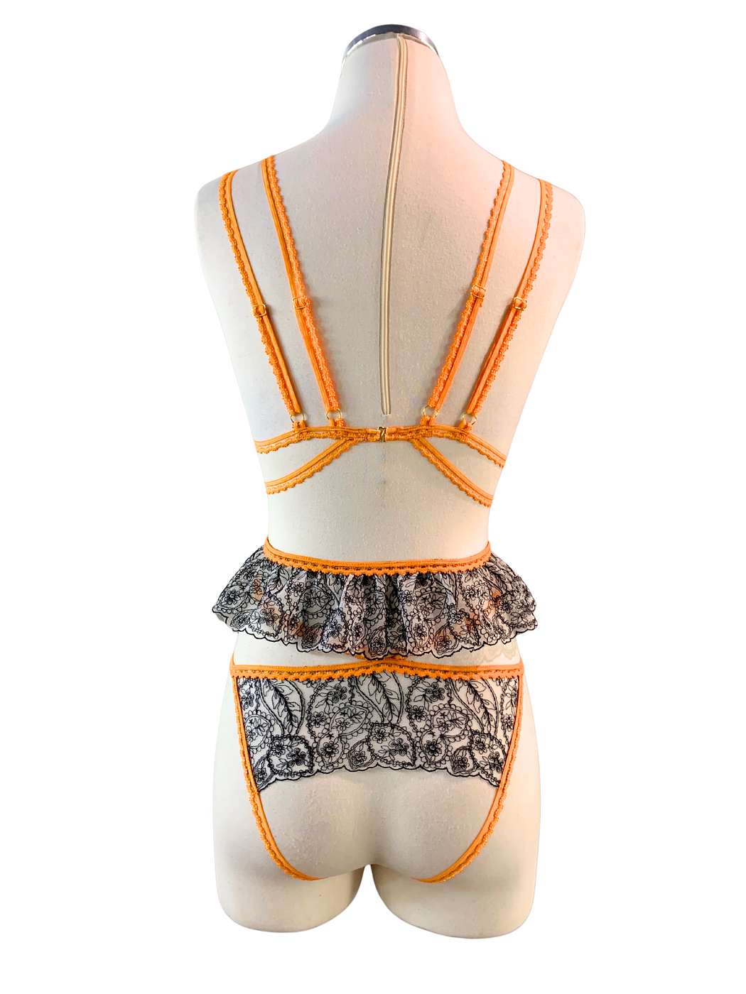 Pumpkin Spice Crotchless Garter Set - Image 2