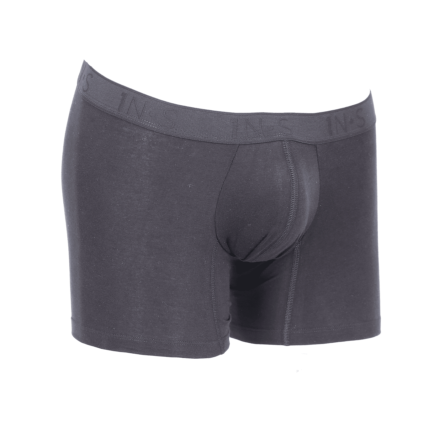 “1N.S” Jacquard Elastic Black Cotton Boxer Brief