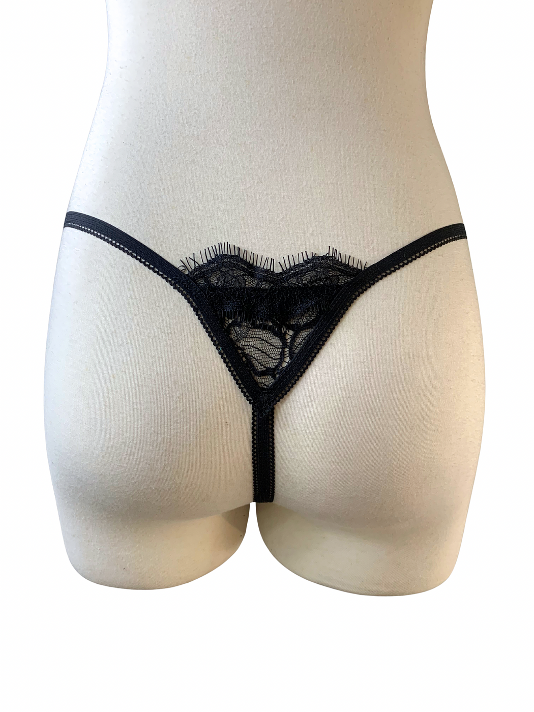 Lacy Black Thong - Image 2