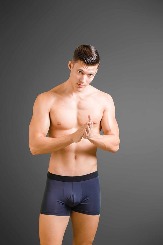 "1N.S" Jacquard Elastic Gray Microfiber Trunk