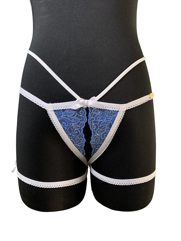 Blue Affair Crotchless Panty