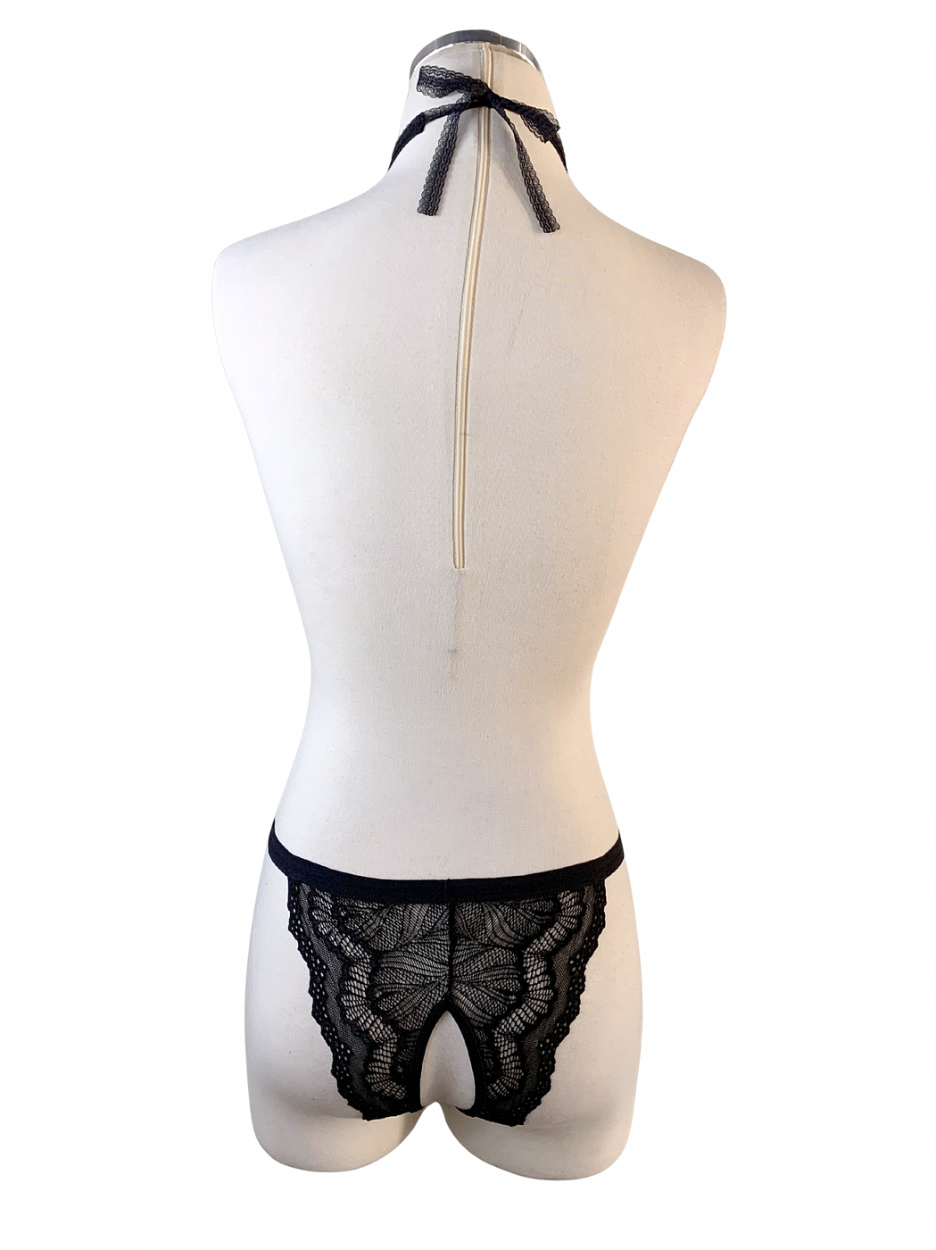 Naked Intention Black Crotchless Panty - Image 2