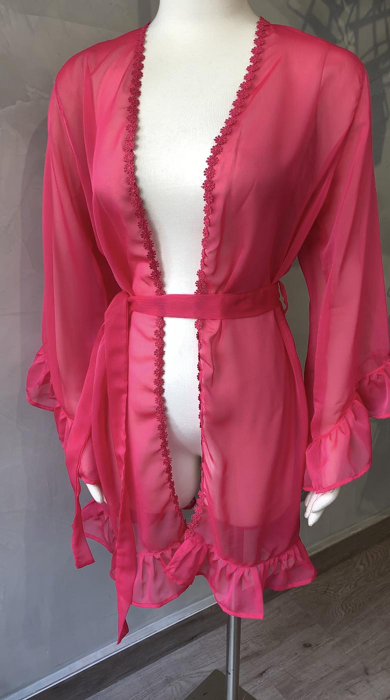 Casual Joy Pink Kimono - Image 4