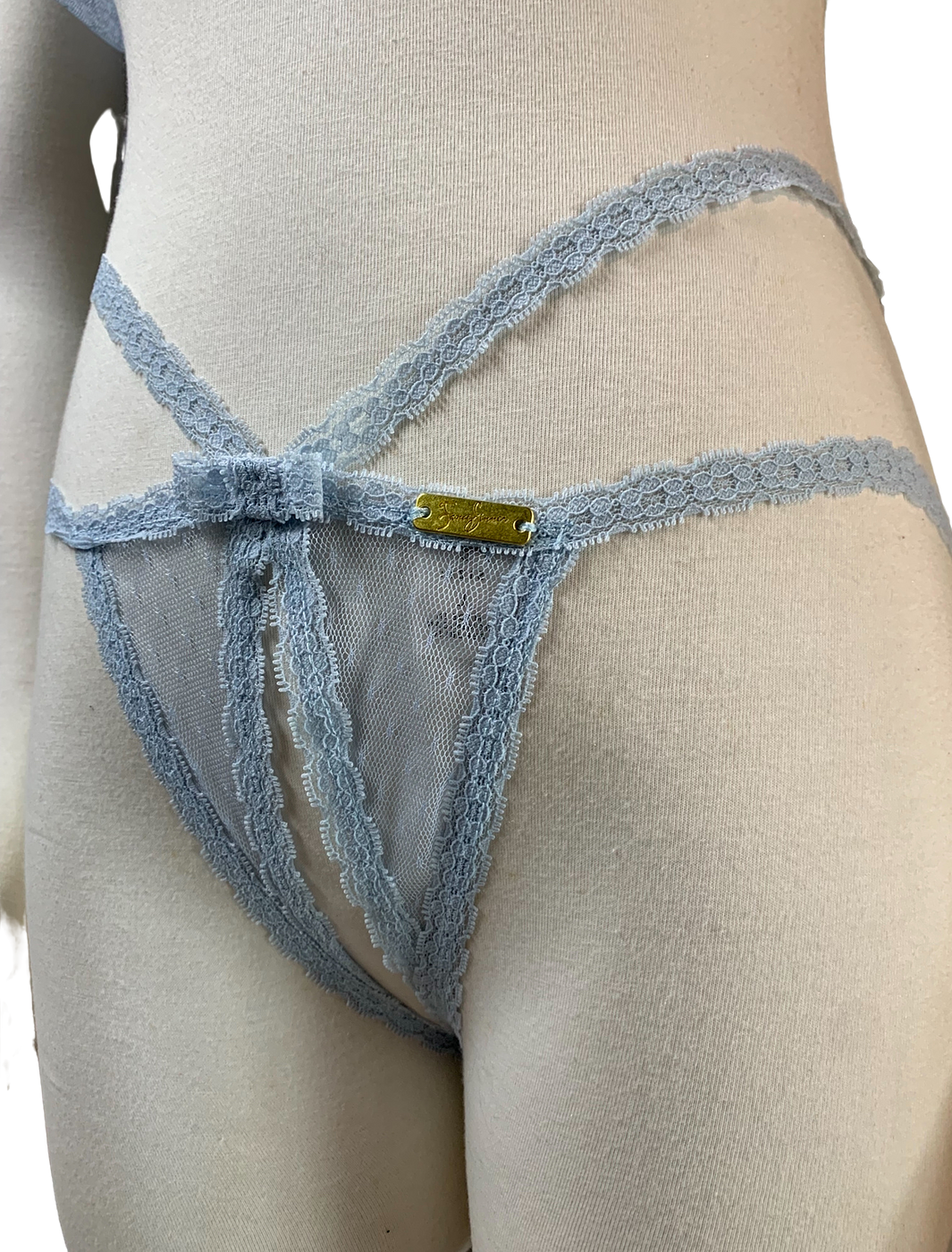Fetish Blue Crotchless Panty