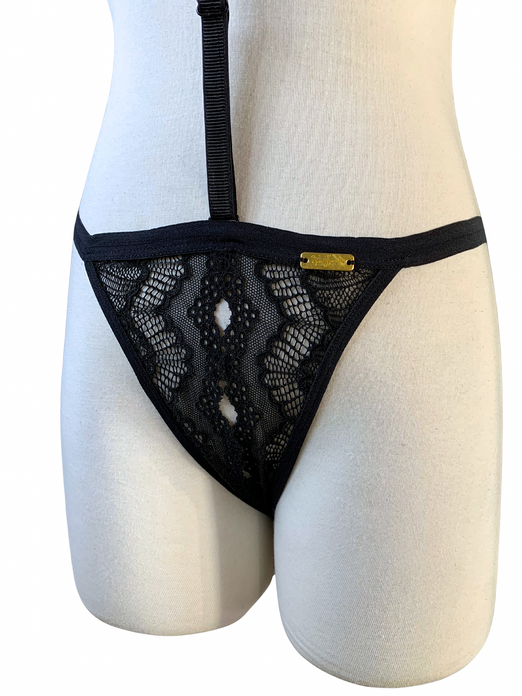 Naked Intention Black Crotchless Panty - Image 4