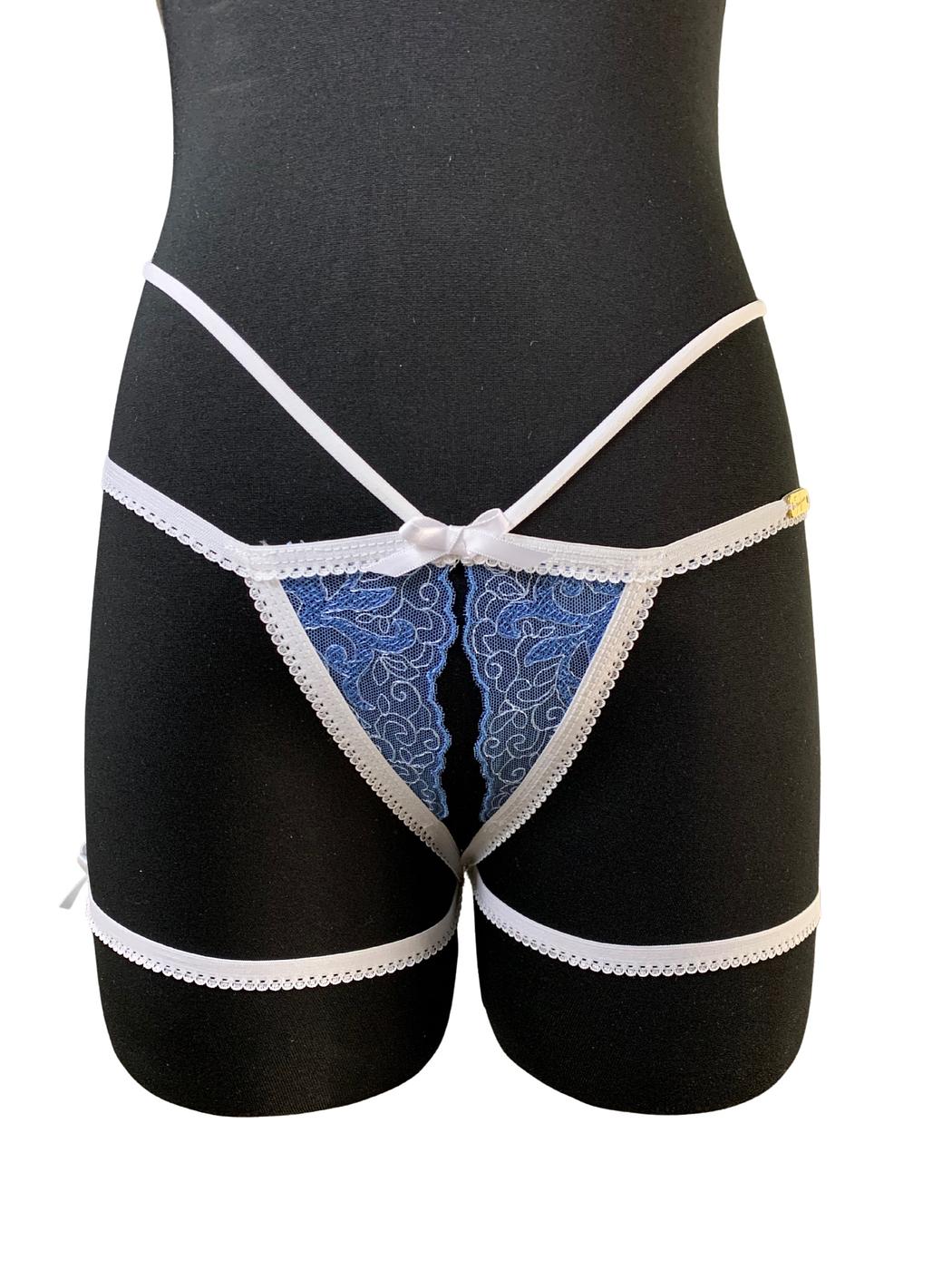 Blue Affair Crotchless Panty