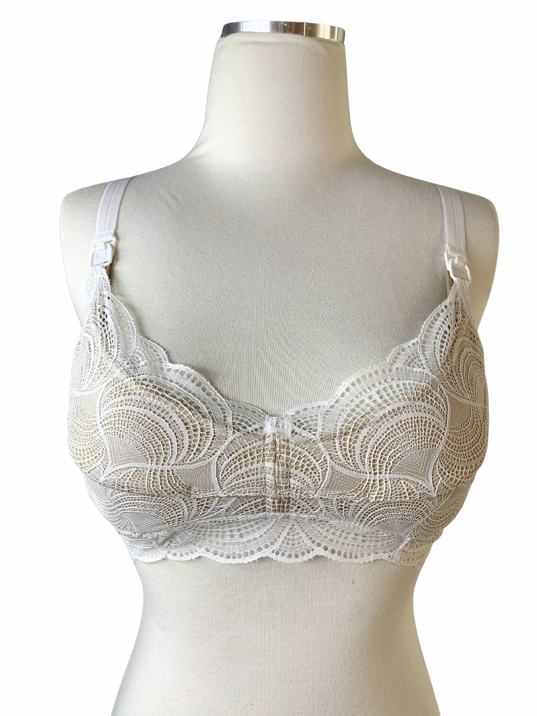 Fancy x Ally Bra de Lactancia de Encaje Blanco - Image 7
