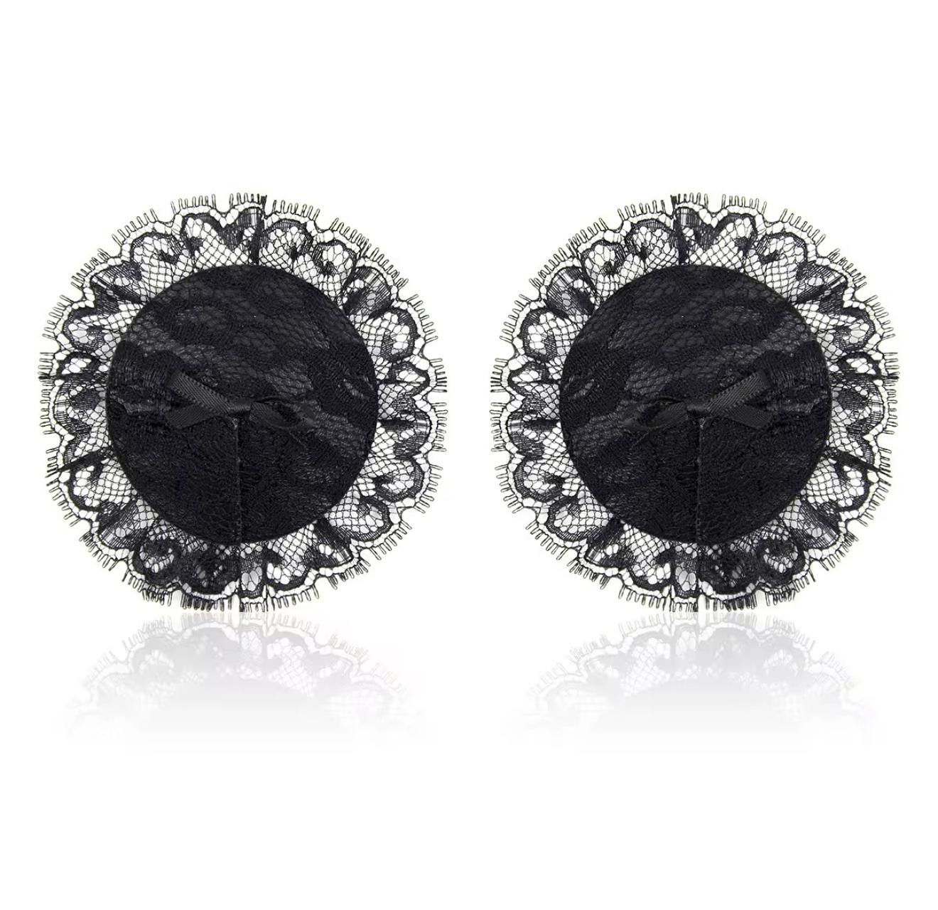 Reusable Feminine Lace  Black Pasties