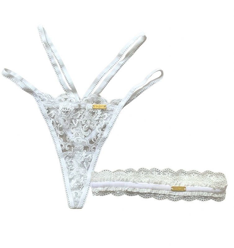 Immaculate Bridal Thong & Garter