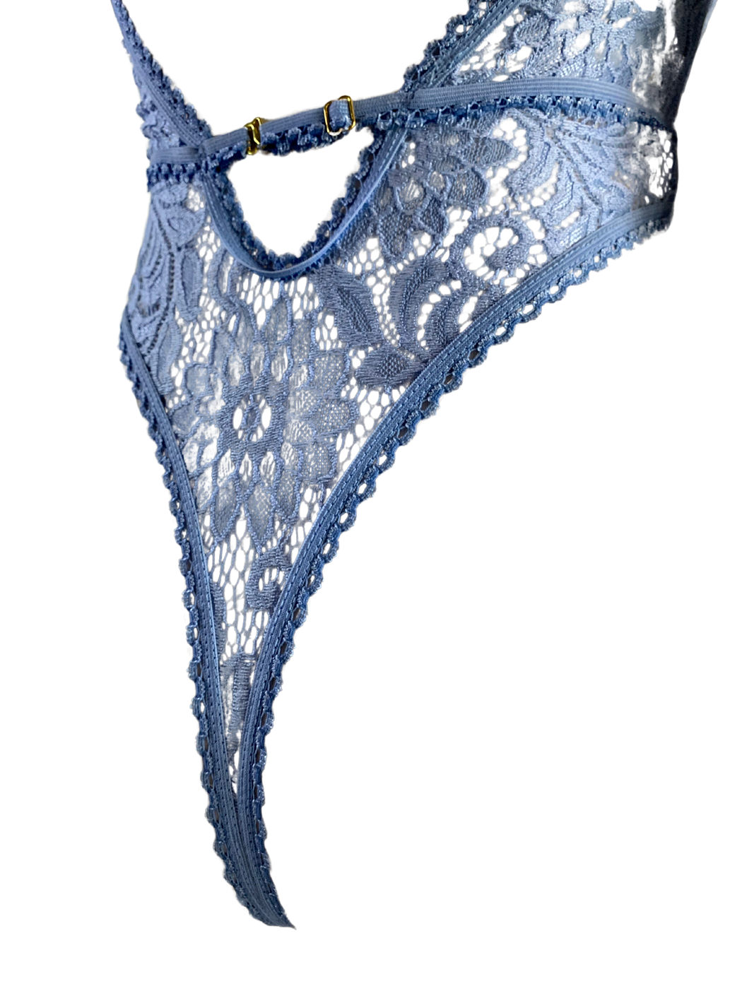 Baby Blue Deep Cleavage Bodysuit - Image 2