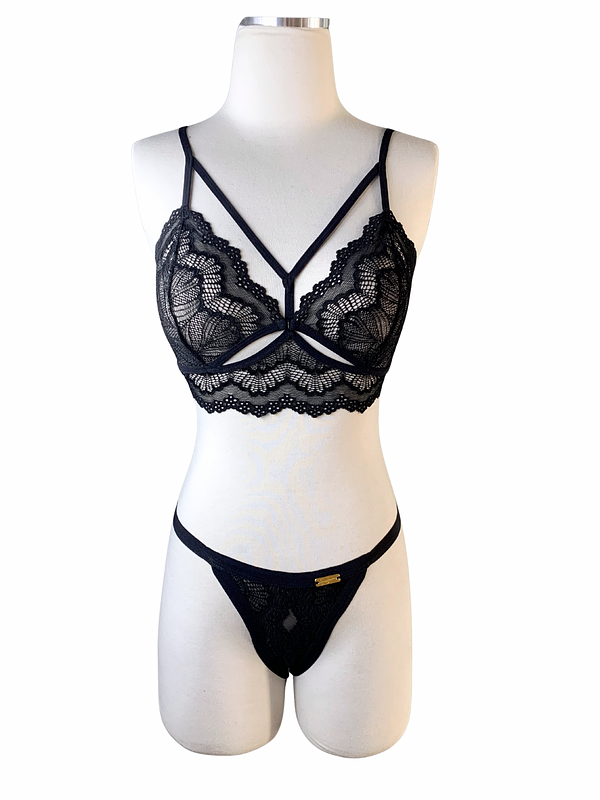 Naked Intention Black Lingerie Set