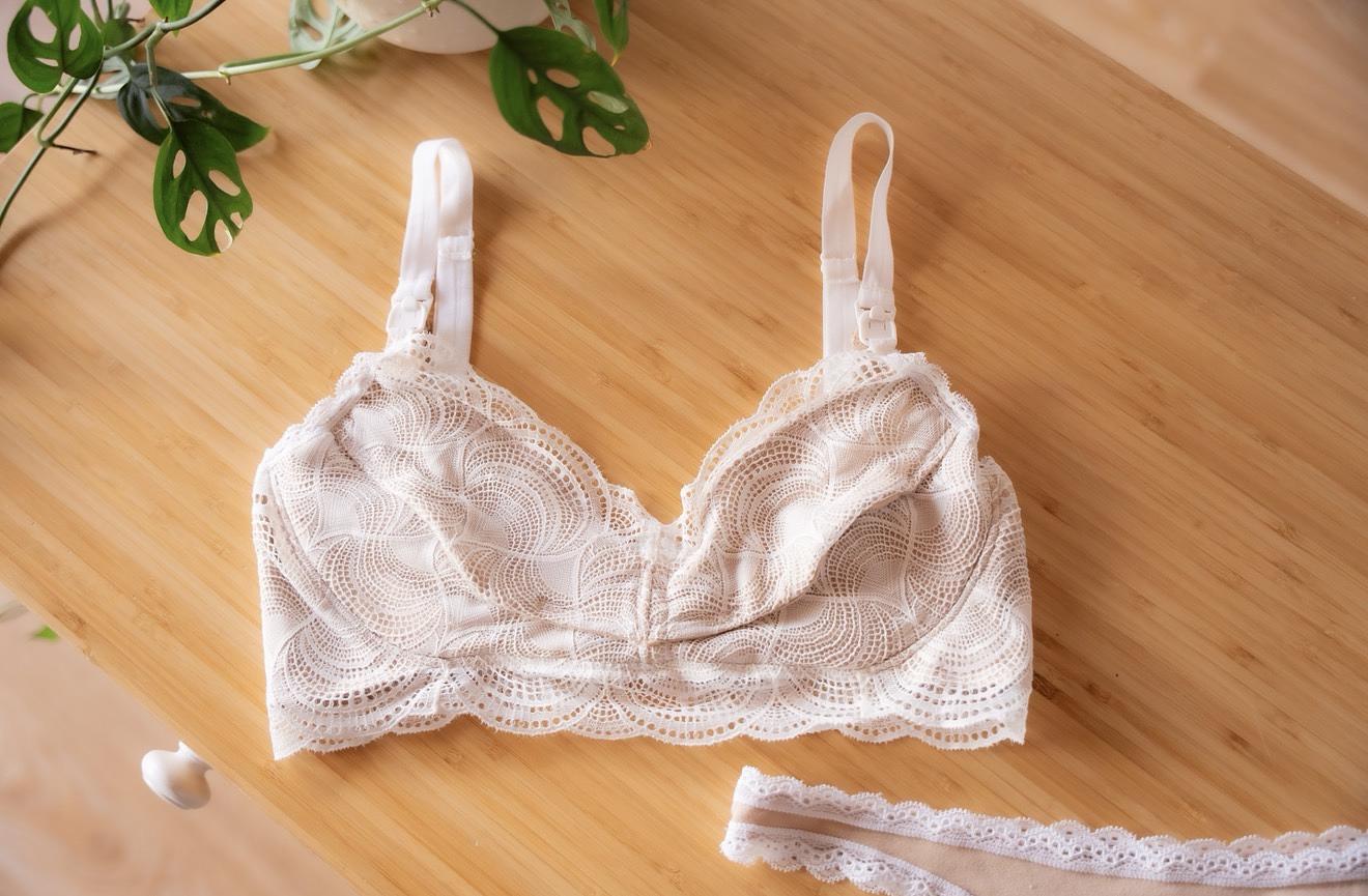 Fancy x Ally Bra de Lactancia de Encaje Blanco - Image 4