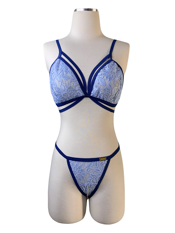 Deep Blue Mermaid Lingerie Set