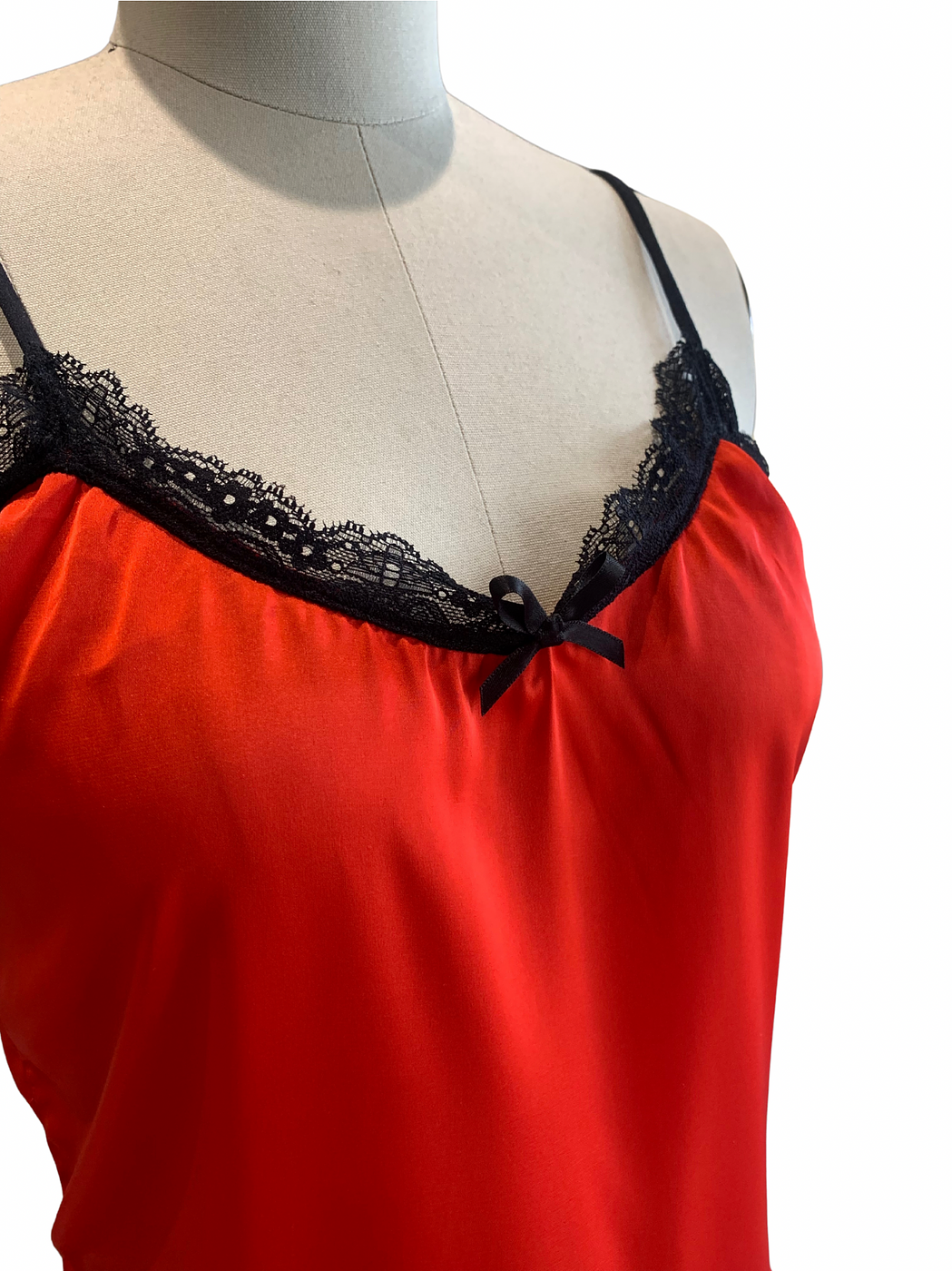 Sleep With Me Red & Black Slit Slip - Image 3