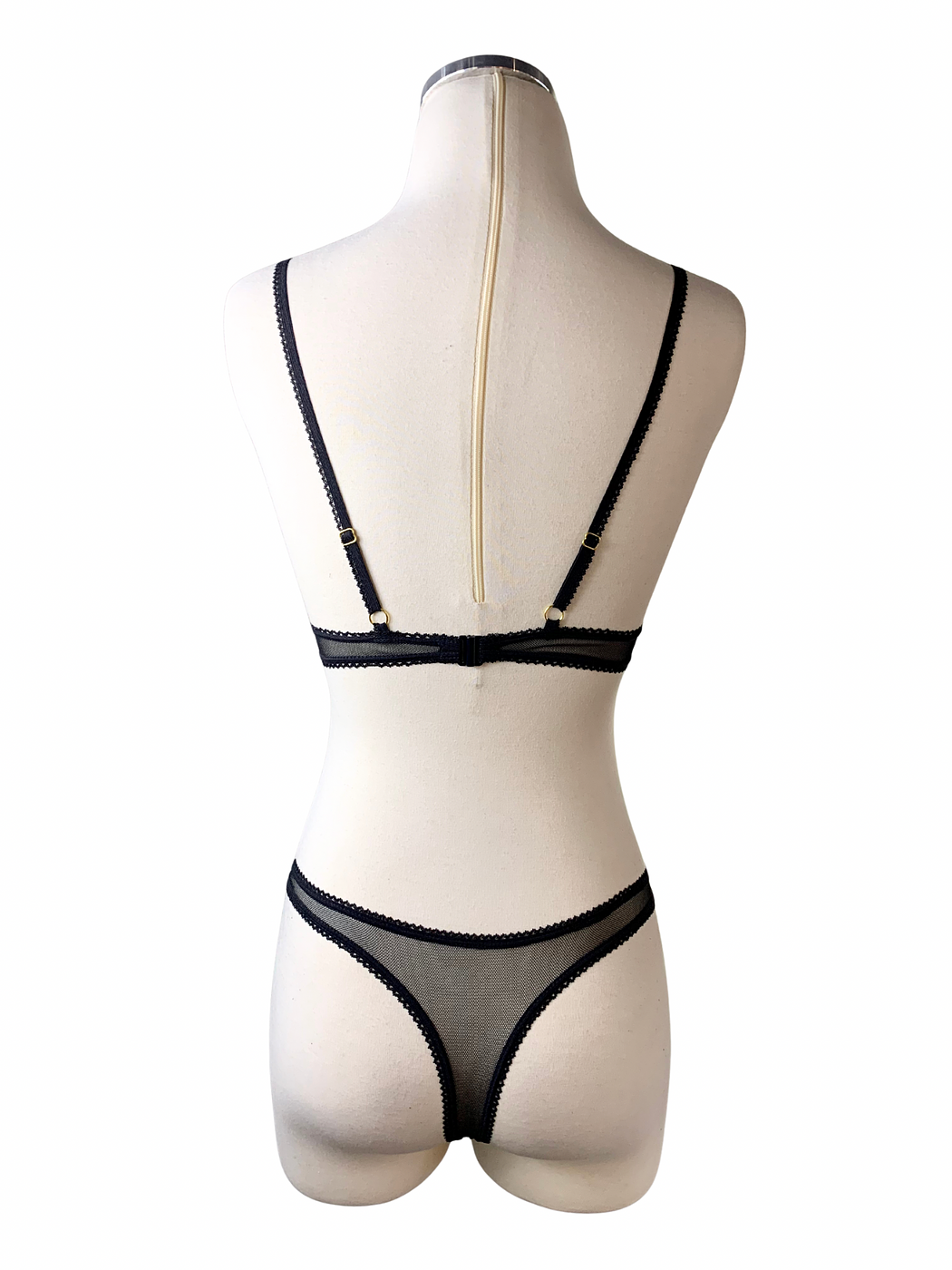 Sexy Mesh Black Lingerie Set - Image 2