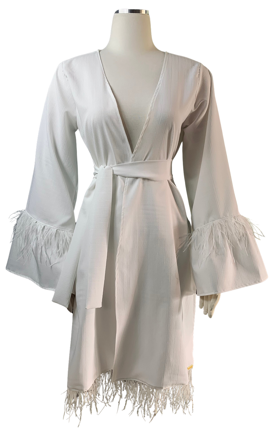White Feather Getting Ready Kimono