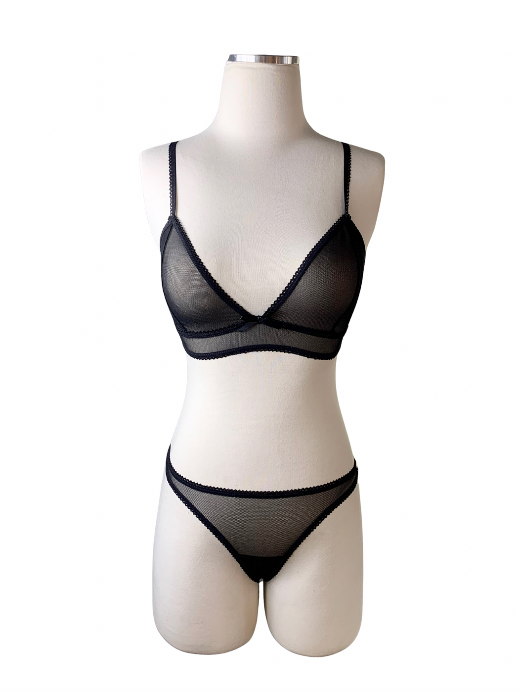 Sexy Mesh Black Lingerie Set