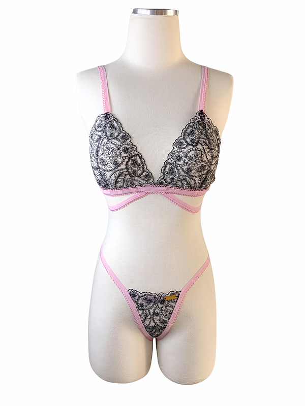 Veronica Color Block Lingerie Set