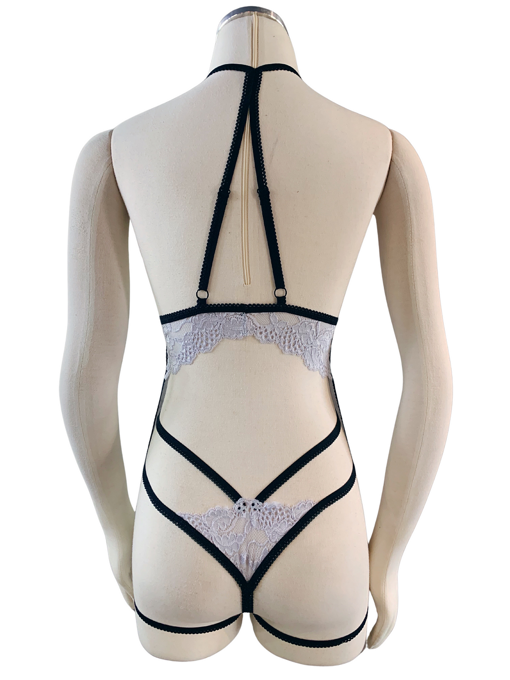 Garter Bra Blue & Black Set - Image 2