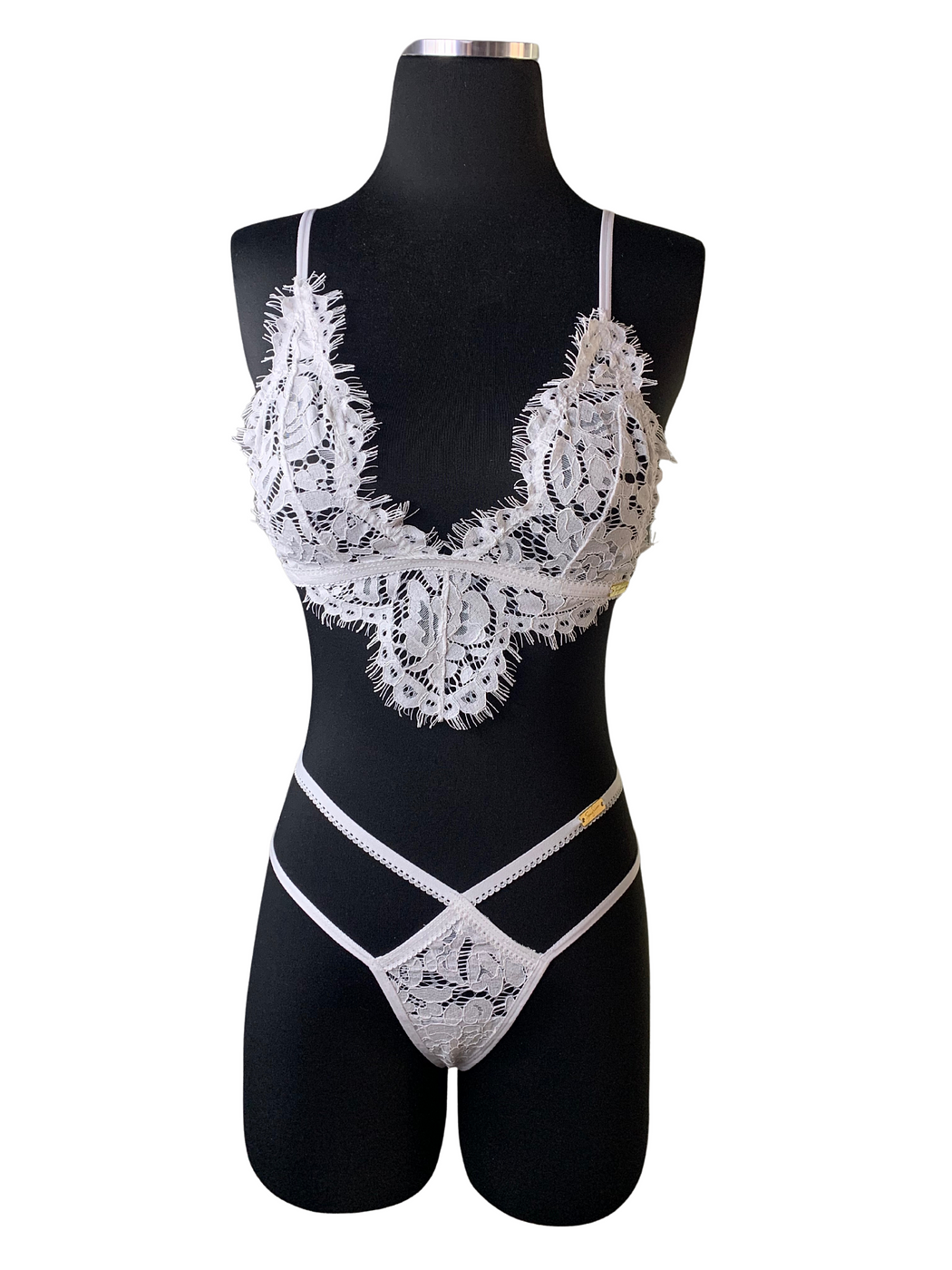 Fancy Sinner White Signature Uncovered Lingerie Set - Image 3