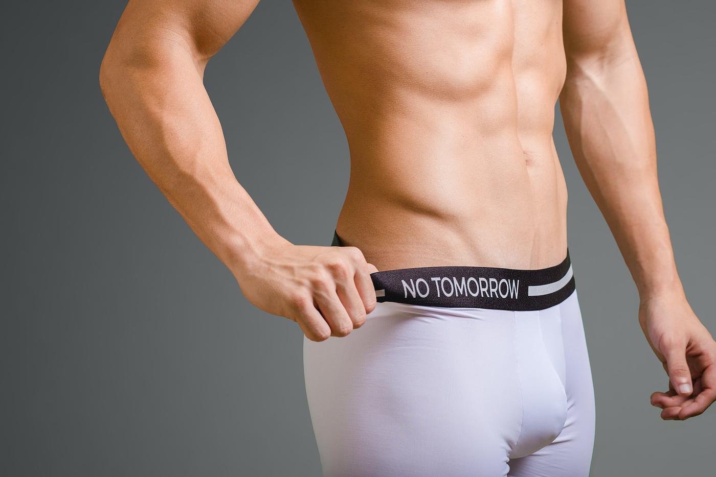 "NO TOMORROW" White Microfiber Trunk - Image 2