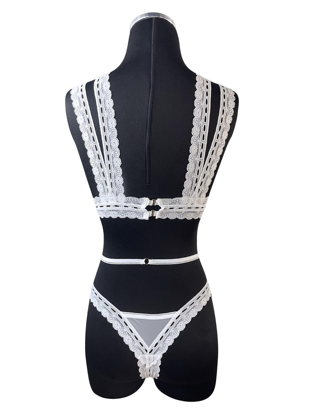 Seraphina Guipure White Lingerie Set