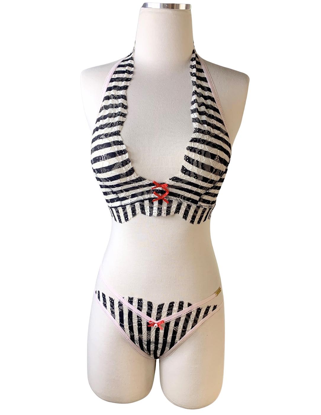 Black & White Halter Set