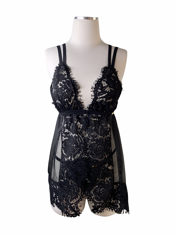 Pure Temptation Black Baby Doll Set